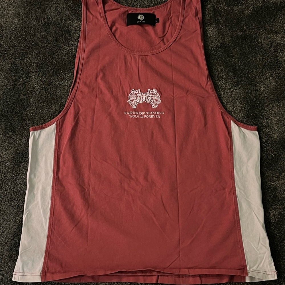 Darc Sport Dark Red and Off- White Tank